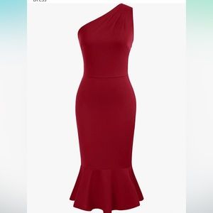 Grace Karin one shoulder XL Red Dress